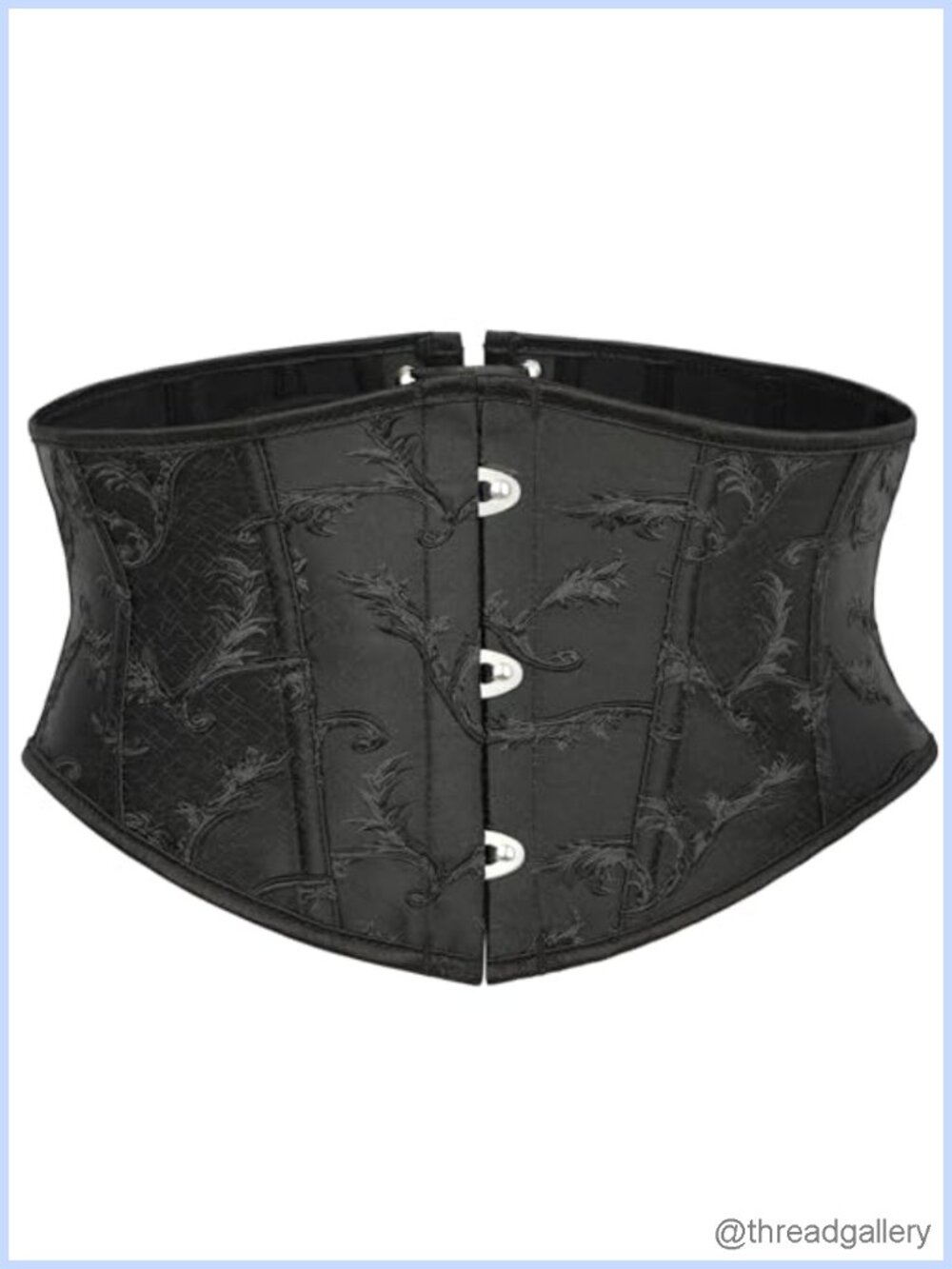 Jacquard Corset Belt Underbust Lace Up Waist Wide Renaissance Steampunk